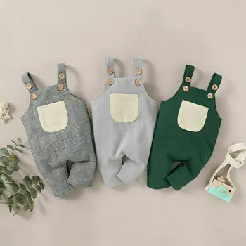 

Bbay Romper 2020 Infant Baby Boy Girl Clothes Strap Sleeveless Romper Jumpsuit Overalls 1Pc Outfits 0-18M