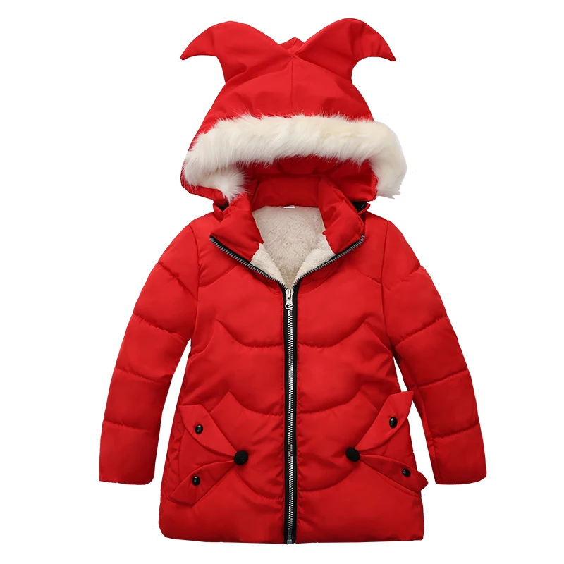 Baby Girls Coat& Jacket Children Outerwear winter Hooded coats Winter Jacket Fashion Kids Coat children's Warm Girls clothing