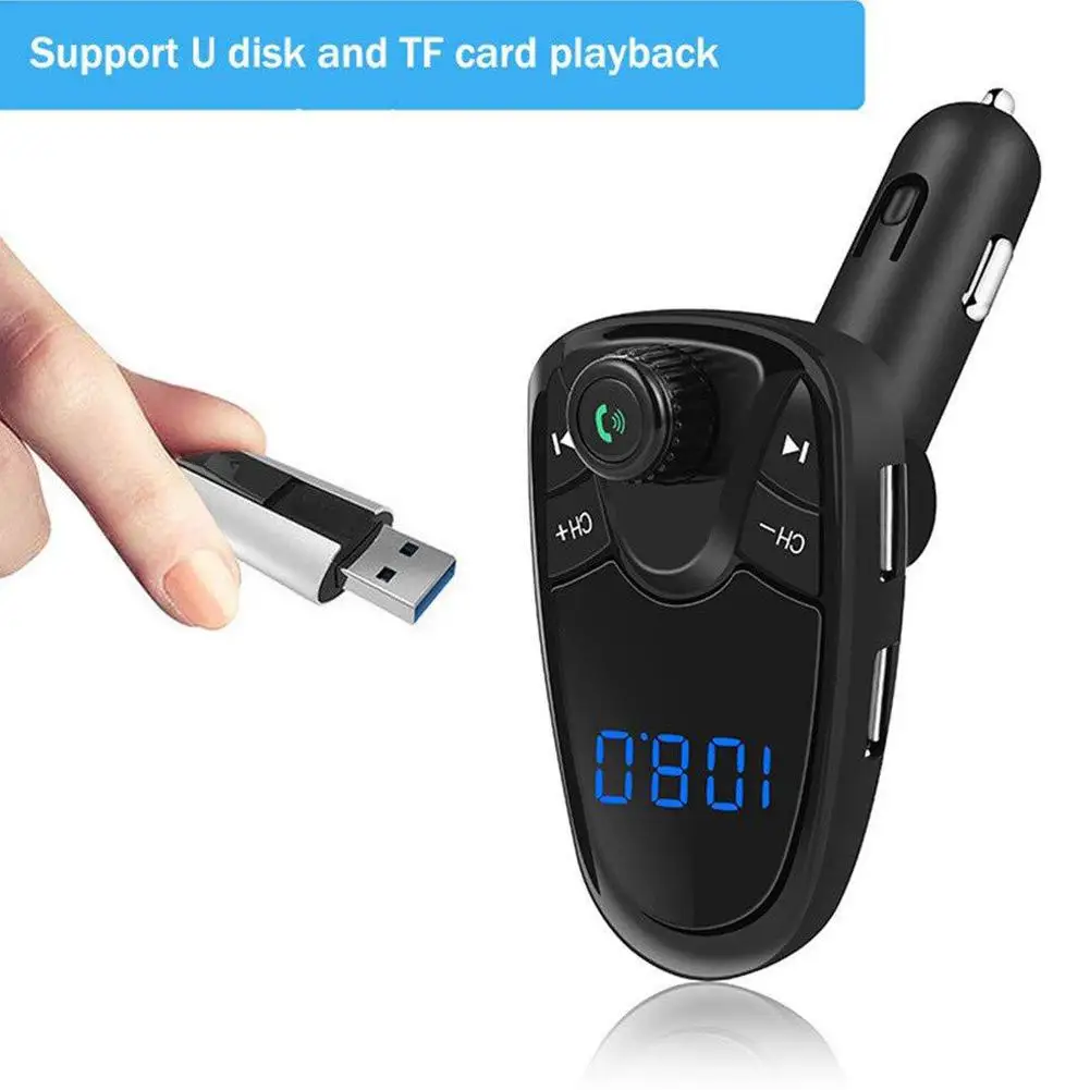 Bluetooth Беспроводной ЖК-дисплей Автомобильный MP3-плеер+ Handsfree car Kit+ FM передатчик+ Dual USB Зарядное устройство Мощность адаптер+ Автомобильный fm-модулятор TF U диск