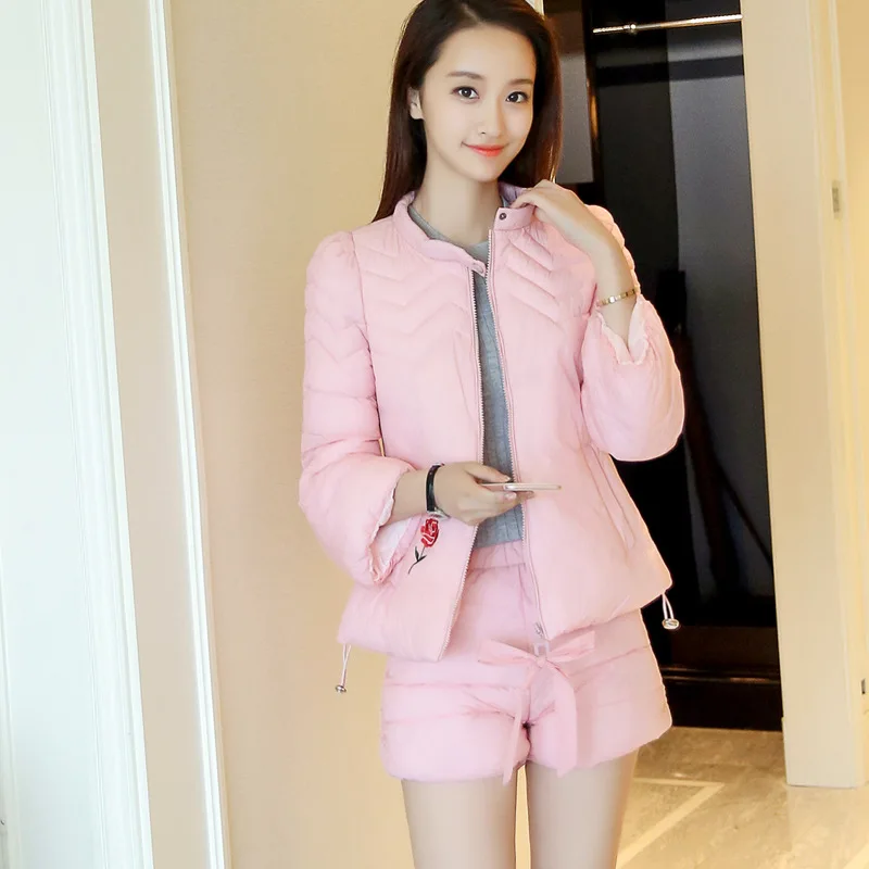 

2019 Spring Autumn Winter New Style Europe And America Three-quarter-length Sleeve Cotton Coat Set Large Size Dress Slim Fit Sho