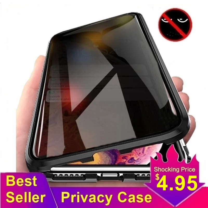 Магнитный чехол Tongdaytech для Iphone XS XR X 6 7 8 Plus SE 11 Pro MAX защита из закаленного стекла на