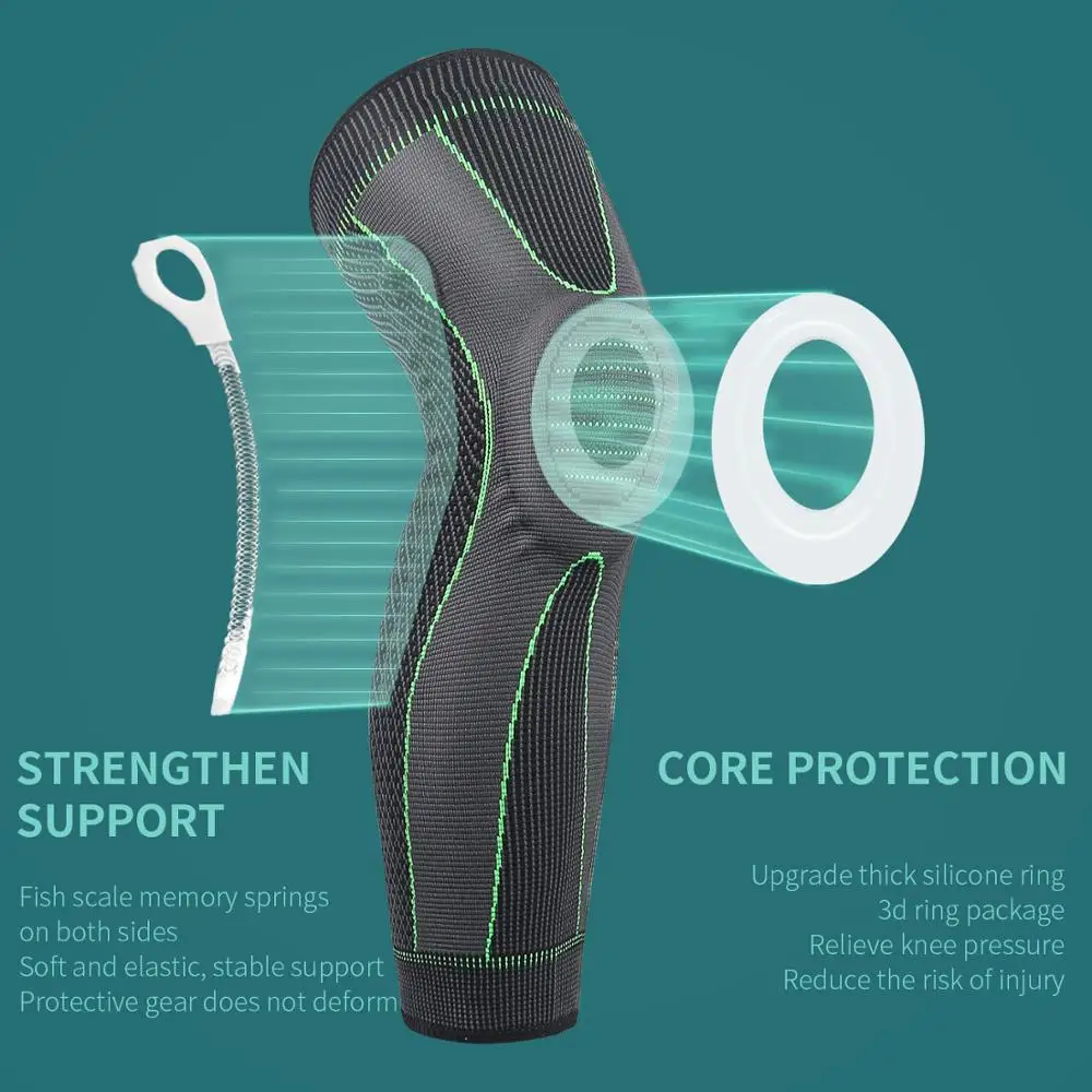 SKDK Warmth Sports Knee Brace Long Sleeve Cycling Running Workout Gym Sports Knee Pad Fitness Compression Support
