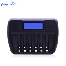 Интеллектуальное зарядное устройство, 6 слотов, ЖК-дисплей, аккумуляторные батареи, быстрая зарядка, переменный ток, 100~ 240 В, перезаряжаемая батарея, ЕС, США, Великобритания, AA, AAA