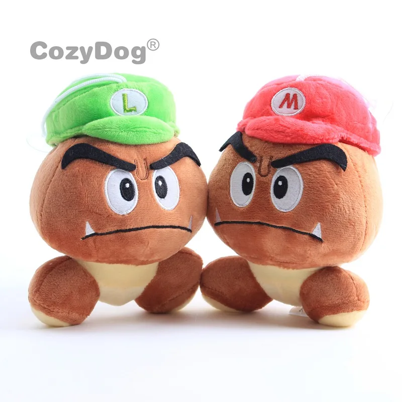 Супер Марио Bros серии игровые игрушки 5 шт./партия ядовитые грибы плюшевые игрушки каштан Абердин мягкие куклы 14-17 см подарок для детей