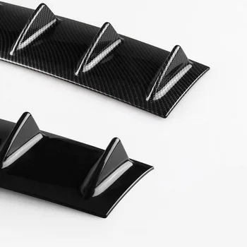 

Universal Rear Bumper Lip Diffuser Spoiler 3 Fin Style Shiny Black ABS Car Decoration Accessories 3 Fins Diffuser
