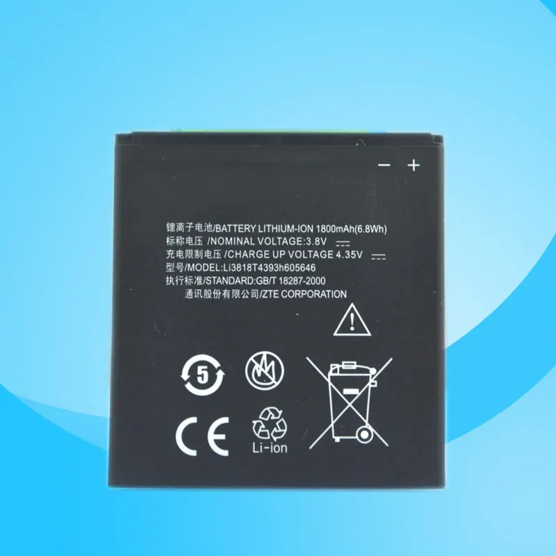 Аккумулятор ALLCCX Li3818T43P3h605646 для ZTE V818 U818 N900 N909D хорошего качества | Мобильные
