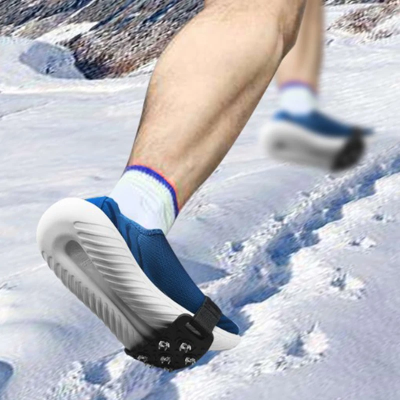 Durable Anti Slip Schnee Eisklettern Schuhe Spikes Griffe Crampon-Wandern Neuo 