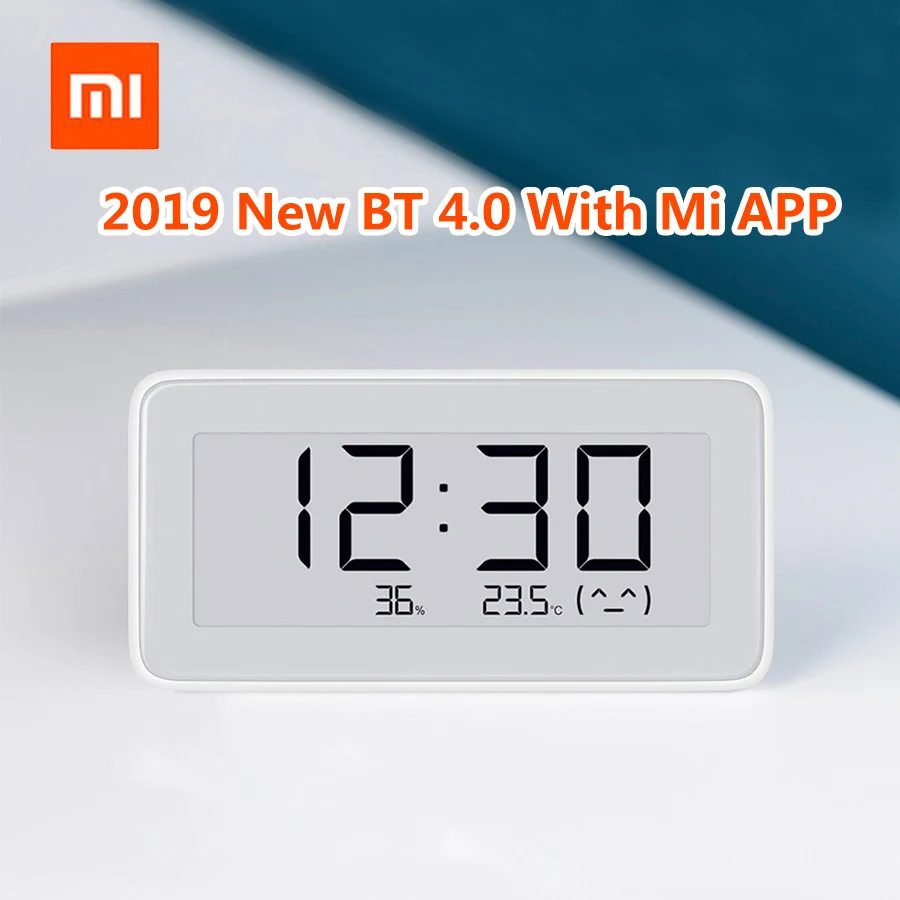 

original Xiaomi Mijia Wireless Smart Electric Digital clock BT4.0 Indoor Hygrometer Thermometer E-ink Temperature Measuring Tool