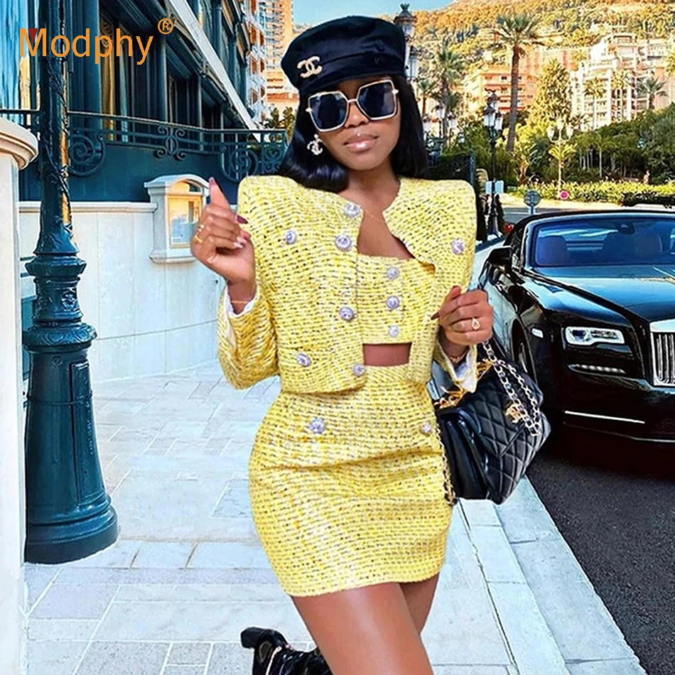 ladies tweed skirt suit