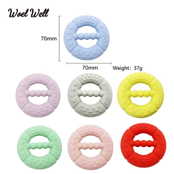 

Solid Baby Silicone Teether Children's goods Infant Teething Bite toys Food Grade baby chewing toy