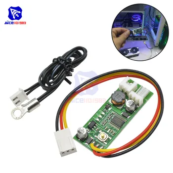 

diymore DC 12V Temperature Controller Denoised Speed Controller ON/OFF for PC Fan/Alarm Board Module with NTC Sensor Probe