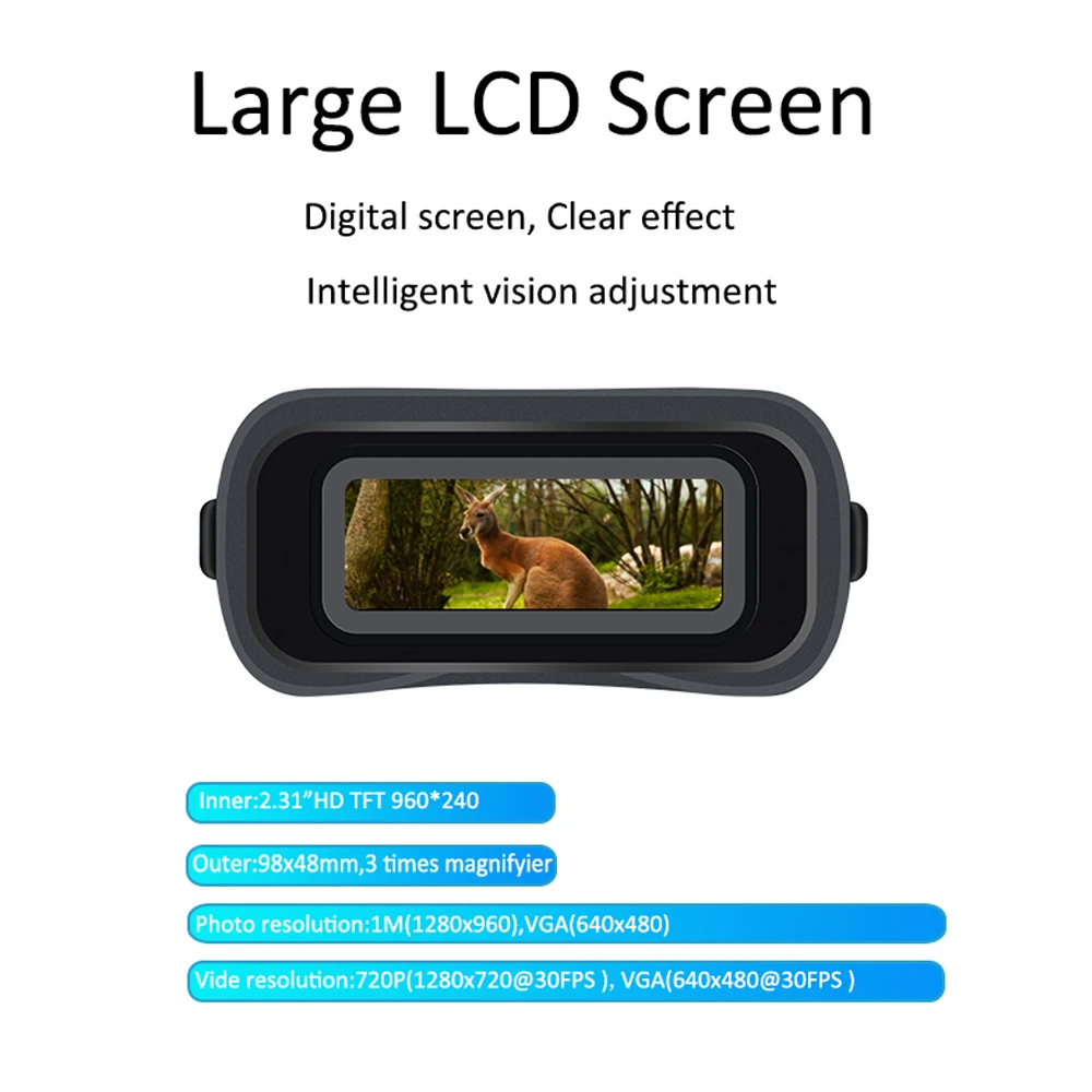 88 IR Binocular Night Telescope Vision Device Zoom HD Infrared TFCard Digital Night Vision Optics for Wild Hunting Day and Night