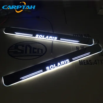 

Carptah Trim Pedal LED Car Light Door Sill Scuff Plate Pathway Dynamic Streamer Welcome Lamp For Hyundai Solaris 2015-2017 2018