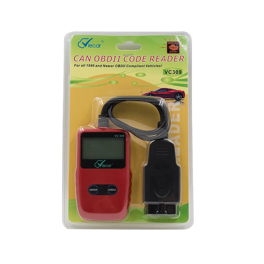Поддержка EOBD/OBDII SAE J1850 VIECAR VC309 автоматический диагностический инструмент Автомобильный сканер более чем обычный elm327 eobd obd 2