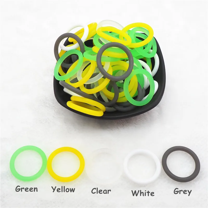 Chenkai 100pcs BPA free Silicone Adapter O rings DIY Baby NUK MAM Pacifier Dummy Nursing Pendant Holder Chain Toy Accessories images - 6