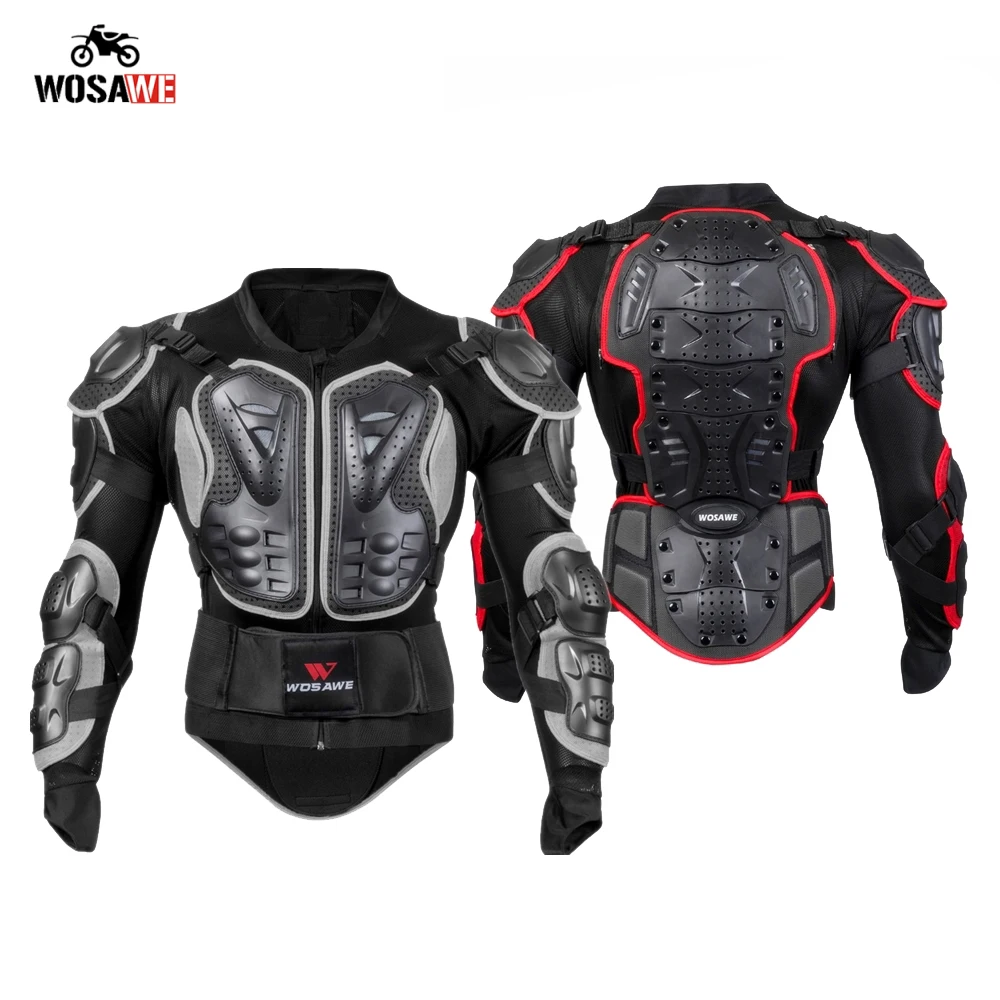 

WOSAWE Motorcycle Armor Jacket Moto Full Body Protective Armor Motocross Ourdoor Sports Hip Guard Chest Back Protector Armor