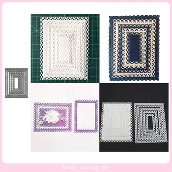 

5pcs Laced Frame Metal Cutting Dies for DIY Scrapbooking Photo Album Decorative Embossing Paper Card Crafts Die Cut 2019