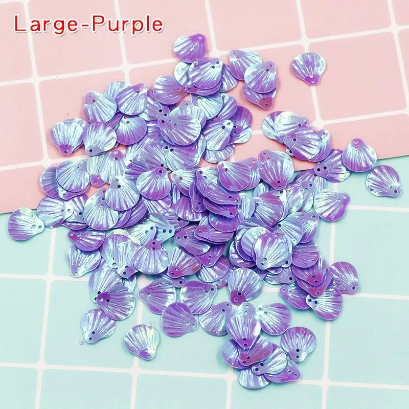 3-Large-Purple 10 г красочные оболочки Блестки прозрачные поставки слаймов Декор наполнитель дополнение игрушки DIY Lizun оболочки блеск Подвески клейкие аксессуары - Цвет: 3-Large-Purple