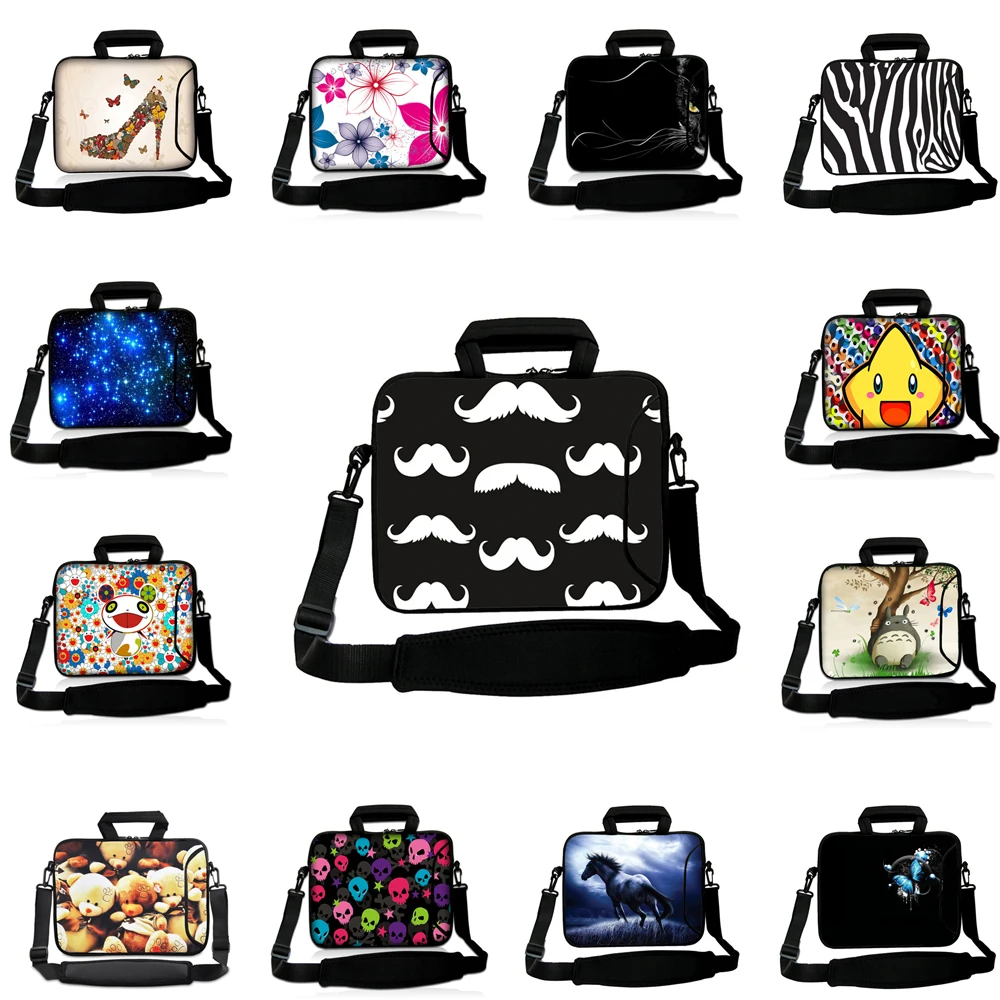 9.7 10 11.6 12 13.3 14 15 15.4 15.6 17 17.3 Inch Laptop Briefcase Chromebook Notebook Shoulder Case W.pocket Women Mens Handbag