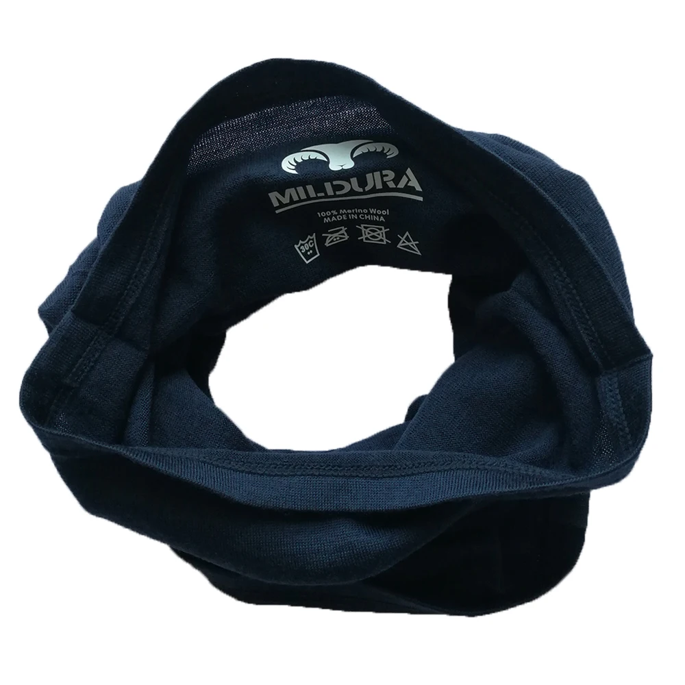 Merino Wool Neck Gaiter Scarf Bandana Wrap 1 Layer For Women Men