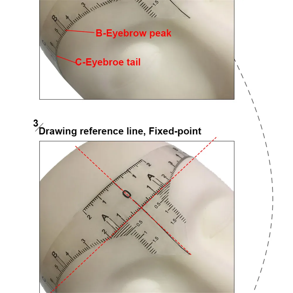 Одноразовый трафарет для бровей, макияж, микроблейдинг, измерительная линейка для татуировки, инструмент для красоты, трафарет для бровей, профессиональная линия для бровей