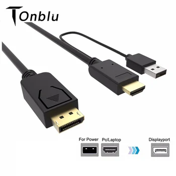 

2M HD HDMI To DisplayPort Adapter Mini DP Cable Video Converter For Macbook Projector PS4 PC HDTV Converter Cord