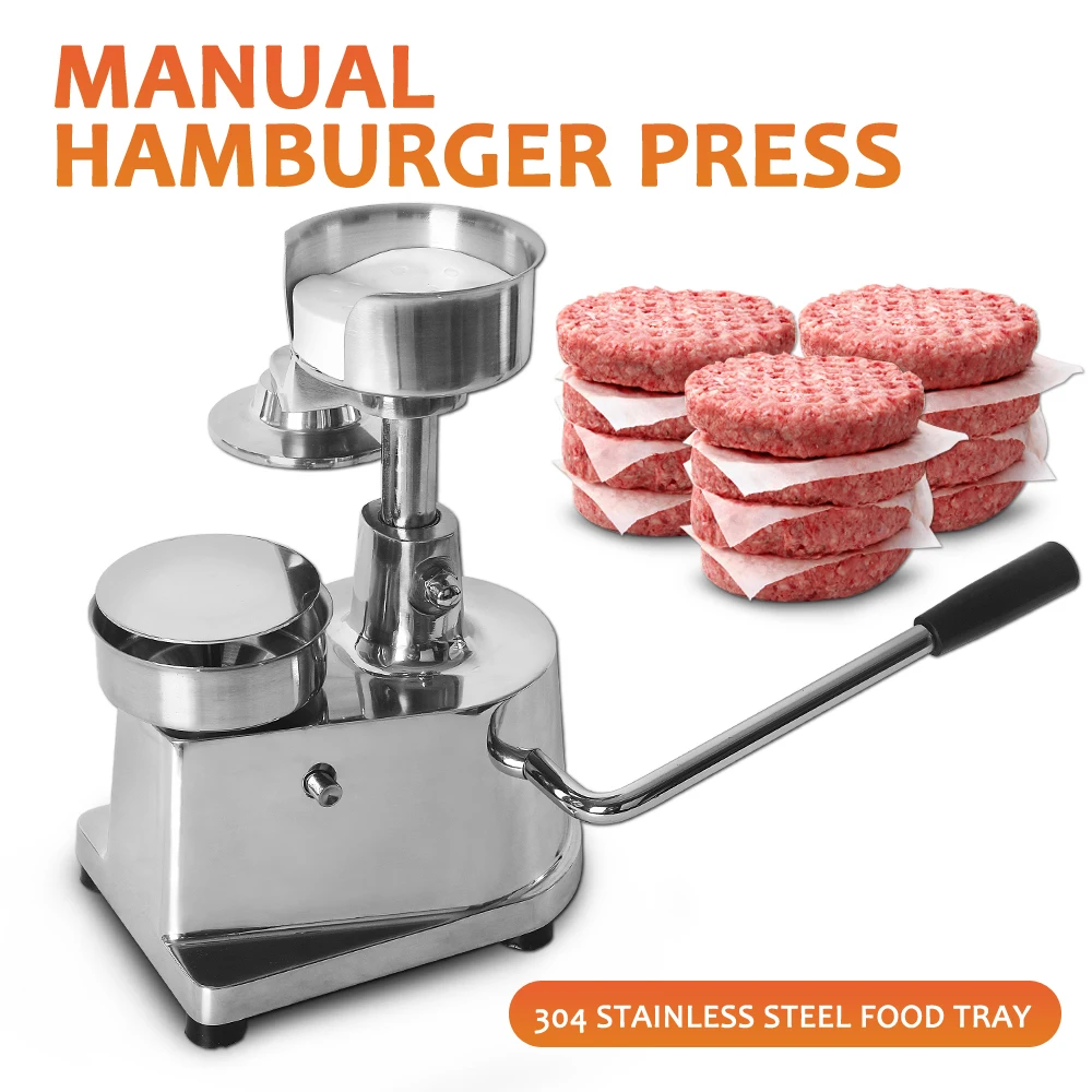  Burger Patty 100-150mm Manual Hamburger Press Maker Burger Forming Machine Round Meat Shape Process - 32839148086