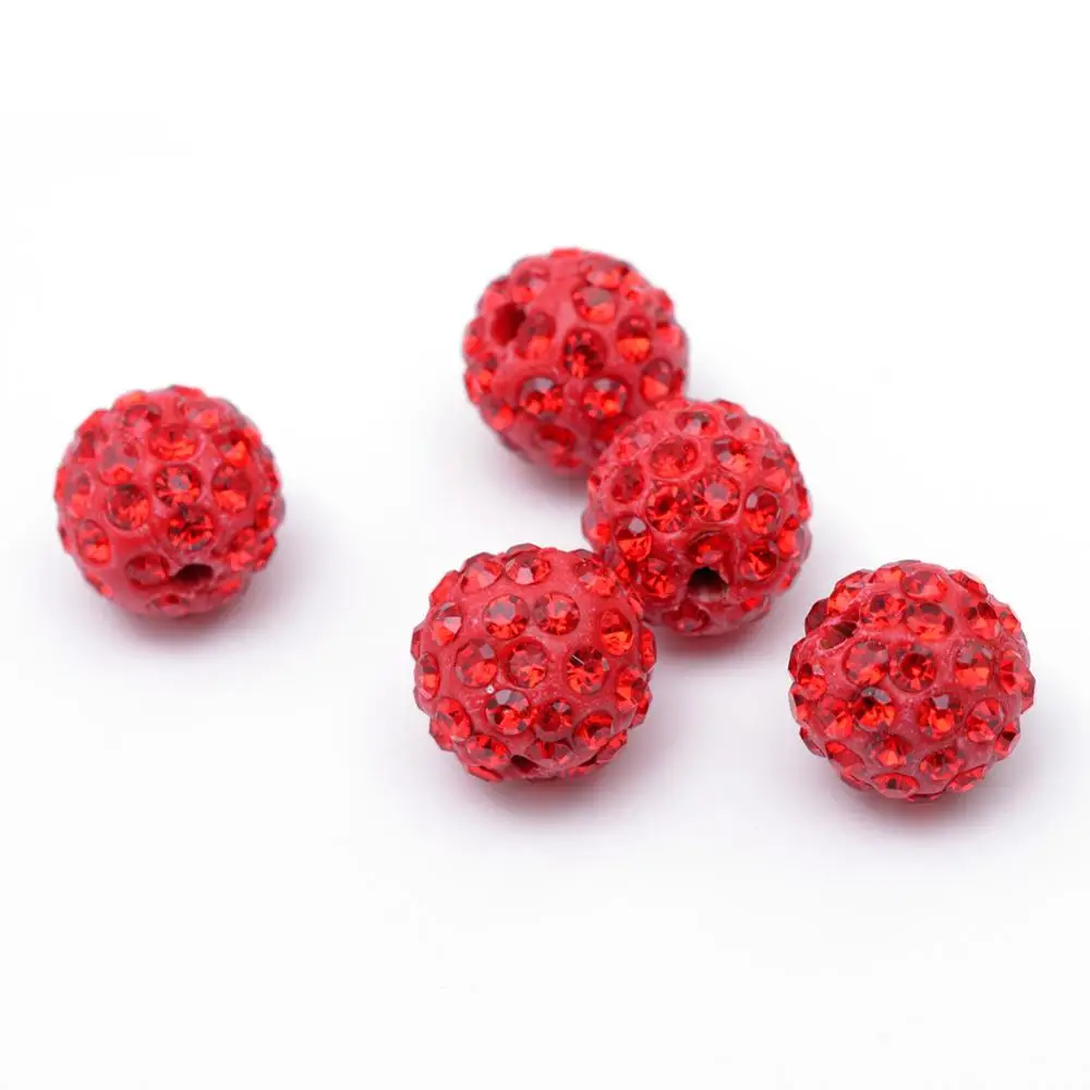 

10pcs 12mm Polymer Clay Pave Rhinestone Beads Disco Ball Beads Bracelet Necklace Spacer