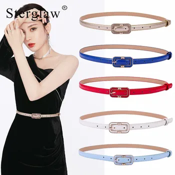 

103x1.5cm Women Adult Pu Casual Pin Buckle Female Pinceis Leather Belt Women's 2020 High Quality Narrow For Jeans belt lady G013