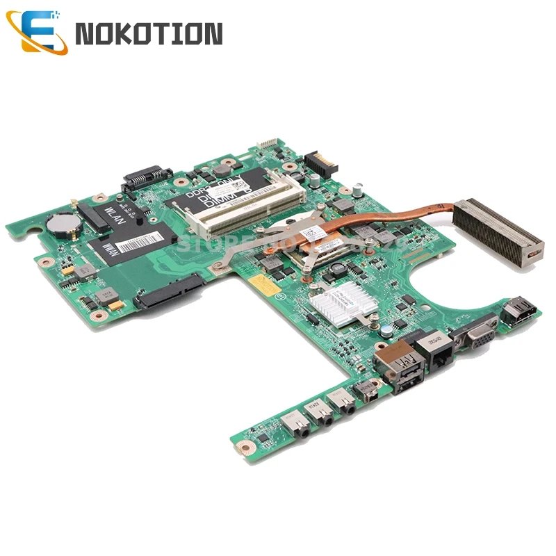 NOKOTION материнская плата для ноутбука Dell Studio 1558 CN-0G936P 0G936P DAFM9BMB6D0 основная плата HM57 DDR3 Бесплатный процессор+ радиатор