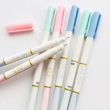 

4 pcs Kawaii Gel Pens Simple and stylish black gel ink pens pens for writing Cute stationery office school supplies 0.28mm