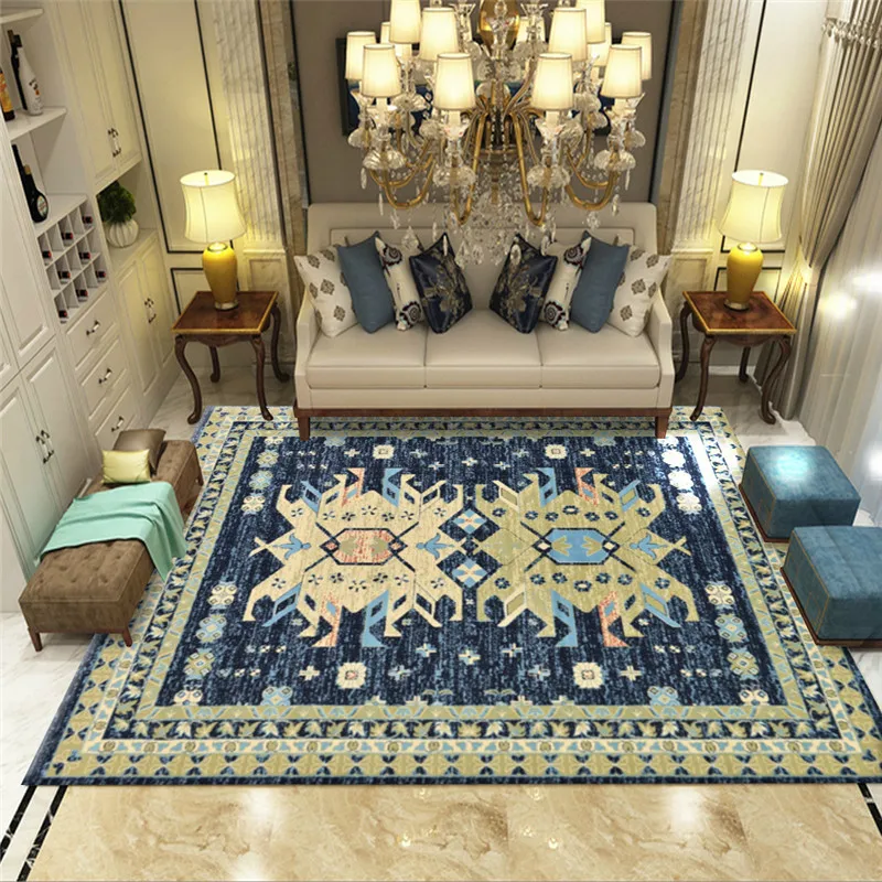 

New Vintage Morocco Carpet Bedroom Living Room Area Rugs Parlor Sofa Tea Table Mat Study Rugs Children Persian Style Carpet