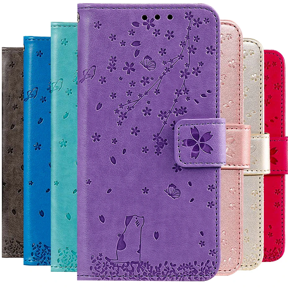 

3D Cat Flower Leather Flip Case For Sony Xperia L1 XZ XA1 XA2 Phone Cover For Sony Xperia 1 Z5 Stand Card Slot Coque Hoesje Capa