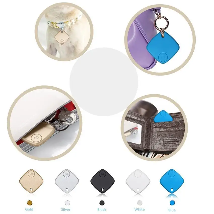 Bluetooth беспроводной трекер Смарт тег Детская сумка кошелек pet ключ устройство поиска gps-локатор 2 цвета анти-потеря сигнализации напоминание