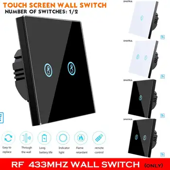 

EU Standard 1 Way /2 Way Wifi Remote Control Type Wall Light Controller Smart Home Automation Touch Switch Waterproof Fireproof