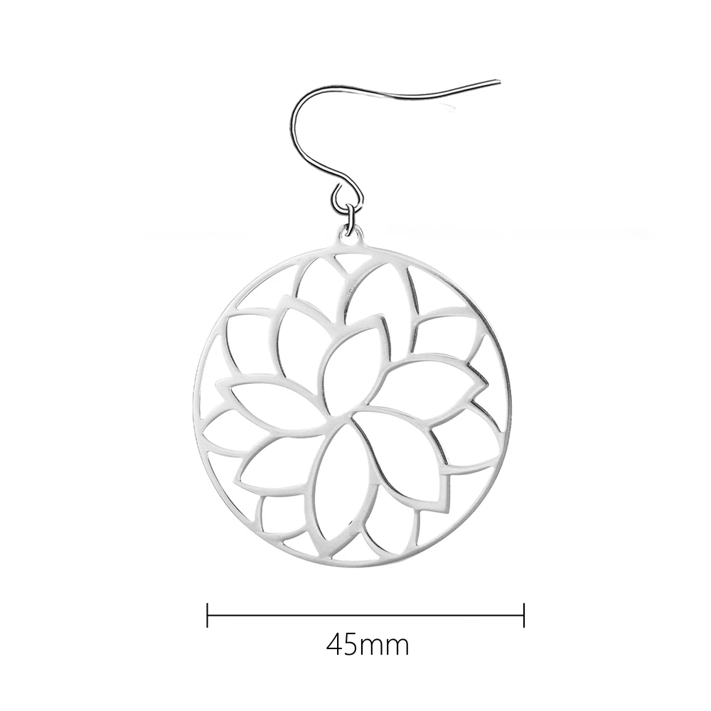 Cremo 2021 New Drop Boucle Oreille Femme Stainless Steel Flower Earring Interchangeable Leather Band Trendy Jewelry