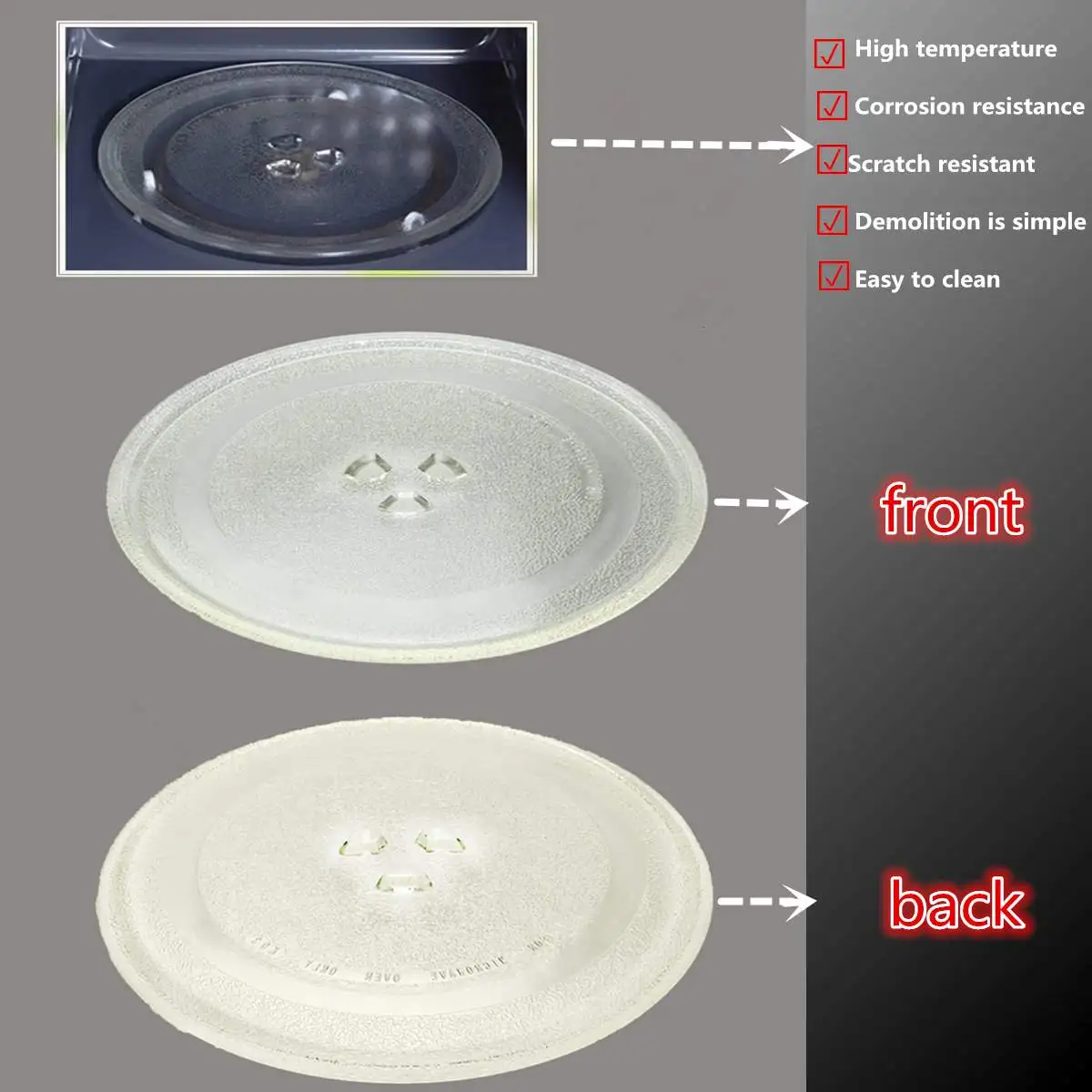 315mm Univeral Microwave Oven Gl Turntable Round Plates Replacement Disc Tray Y Type Bottom For Midea Omega Conia Mistral Parts Aliexpress 315mm Univeral Microwave Oven Gl