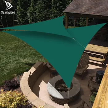 

5x5x5M Deep Green Sun Shade Sail Equilateral Triangle Canopy - Permeable UV Block Fabric Durable Outdoor