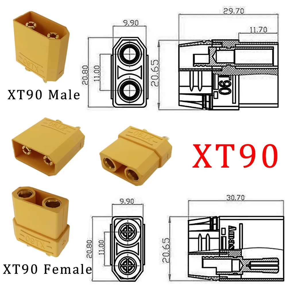 XT90 Battery Connector Pinout, Features Datasheet, 42 OFF