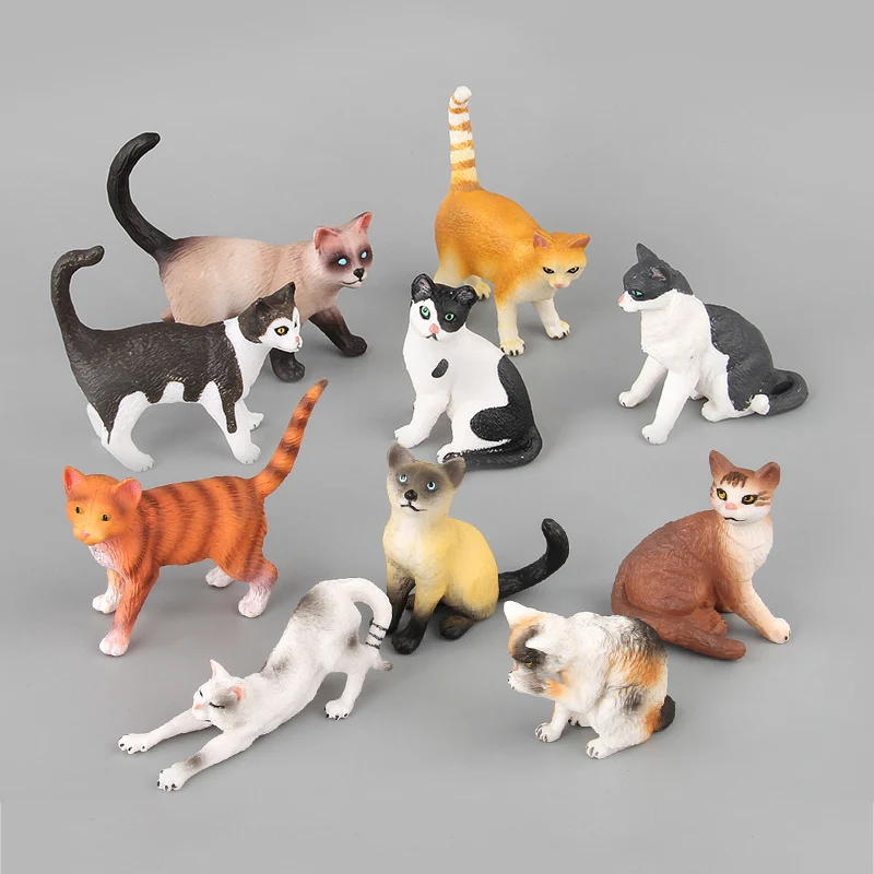 Cat Simulation Toys Kids Childrens Pet Model Figure Animal PVE Plastic Action Figures Toy Gift Home Decor Cats figurine