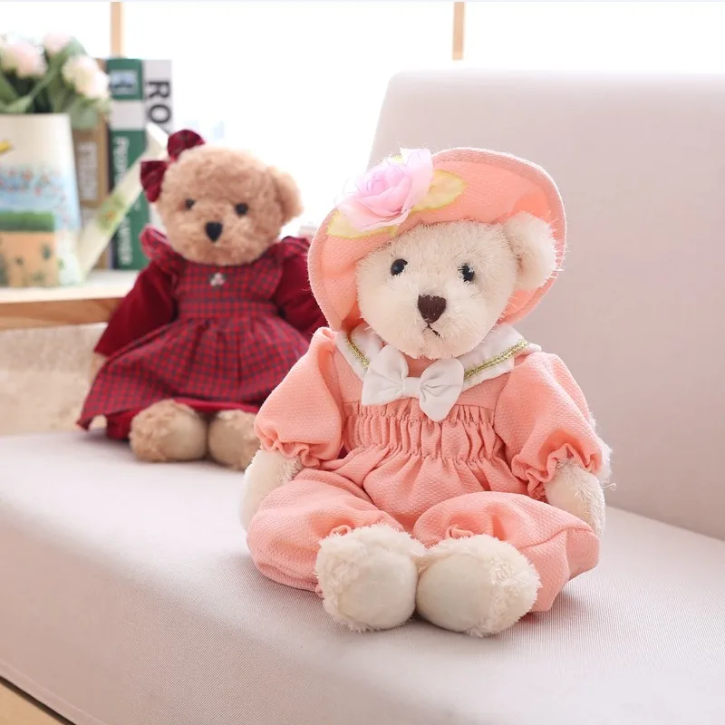 

40cm Teddy Bear Wearing Skirt for Girls Doll