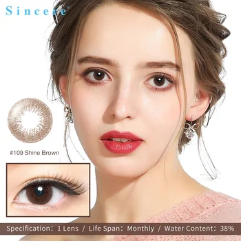 

Sincere-vision- 1 Pair Shine brown contact lenses for eyes pupil 0-900 diopters Contact Lenses Cosmetic Contact Lens Eye Color