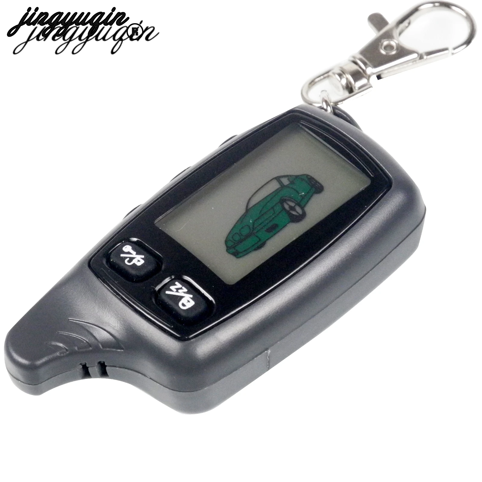 

jingyuqin for Russian TW 9030 Two Way Car Alarm System Tomahawk TW-9030 LCD Remote Controller Keychain Key Fob Chain TW-9030
