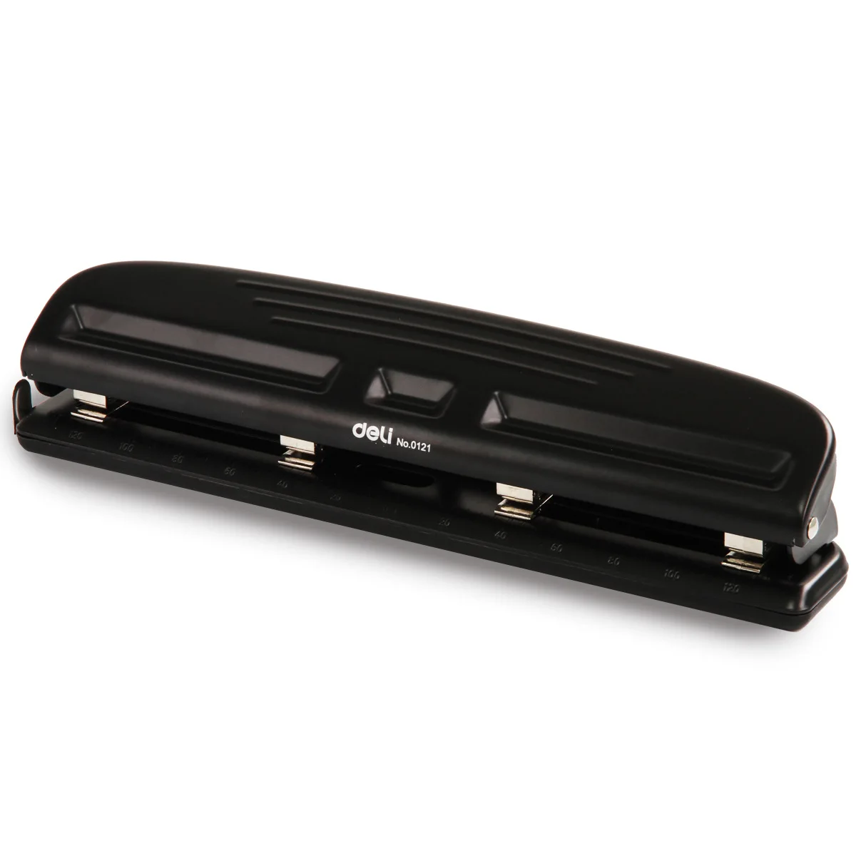 Deli 0121-Φ 6mm Four-Hole Pitch-row Adjustable Drilling Machine Folder Punch Porous Stationery Holes
