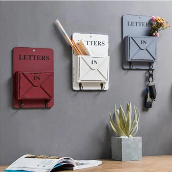 

Multifunctional Key Storage Hook Creative Retro American Wooden Key Debris Storage Box Home Wall Decoration