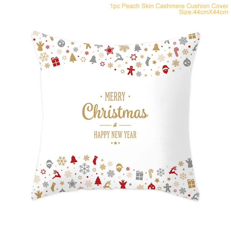 White 10 45*45 см наволочка для подушки с рождеством, Декор для дома, подарок, Рождественский Декор, Navidad, товары на Рождество, Год - Цвет: White 10