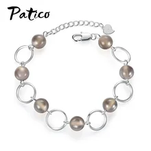 Богемные модные серебряные бусины 925 пробы эластичный очаровательный браслет и браслет для женщин Pulseras Mujer Daliy ювелирные изделия Frienship подарок
