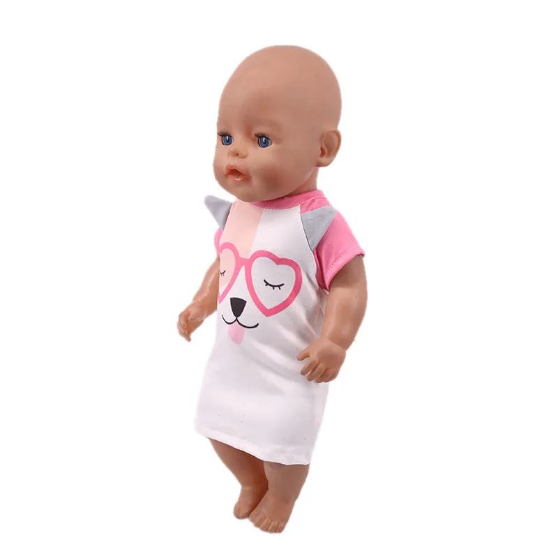 Doll Clothes Animal Shirt For 18 Inch American Doll Girl Toys & 43 Cm Born Baby Clothes & Our Generation Nenuco Reborn Doll