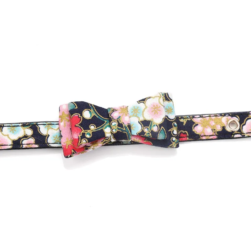Japanese Style Personalized Cat Collar Bowknot For Puppy Pet Kitten Nameplate Collar Adjustable Comfortable And Breathable Japanese Style Personalized Cat Collar Bowknot For Puppy Pet Kitten Nameplate Collar Adjustable Comfortable And Breathable