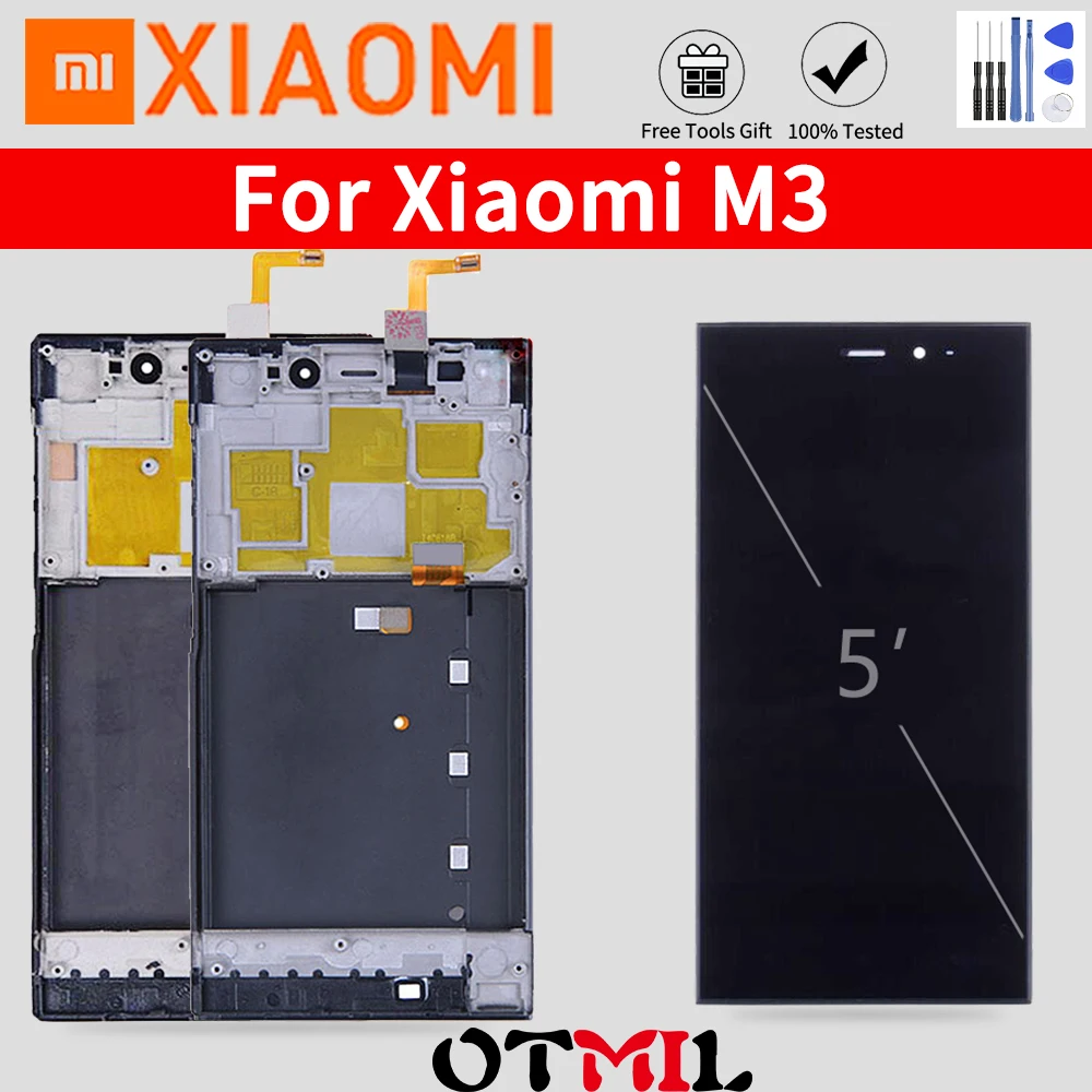 TDS-CDMA WCDMA 5,0 ''ЖК-дисплей для Xiaomi Mi 3 ЖК-дисплей сенсорный экран Рамка для Xiaomi Mi 3 ЖК M3 Замена ЖК-дисплея